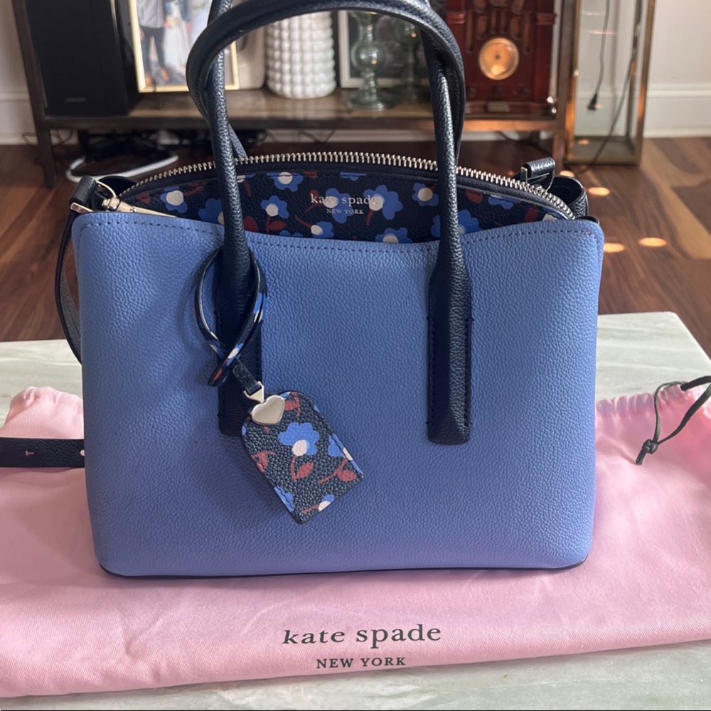 Kate Spade Periwinkle and Navy Satchel